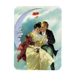 Vintage Valentijnsdag Victoriaanse Liefde en Roman Magneet