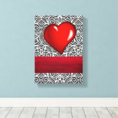 Vintage Valentijnsdag voor uitgebreide Canvas afdr (Insitu (Houten vloer))