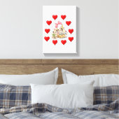Vintage Valentijnsdag voor uitgebreide Canvas afdr (Insitu (Slaapkamer))
