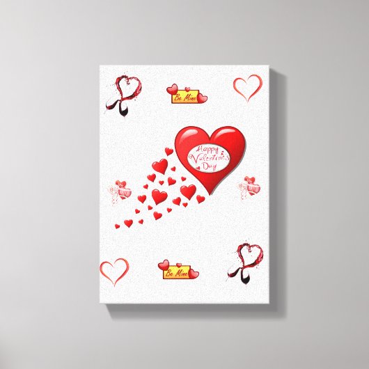 Vintage Valentijnsdag voor uitgebreide Canvas afdr (Voorkant)