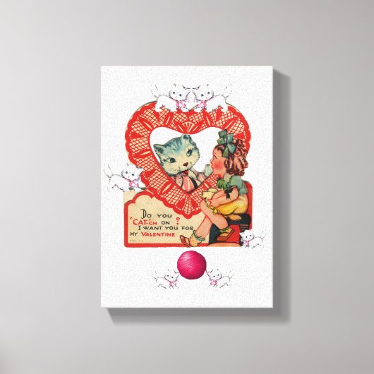 Vintage Valentijnsdag voor uitgebreide Canvas afdr (Voorkant)