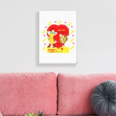 Vintage Valentijnsdag voor uitgebreide Canvas afdr (Insitu (Woonkamer))