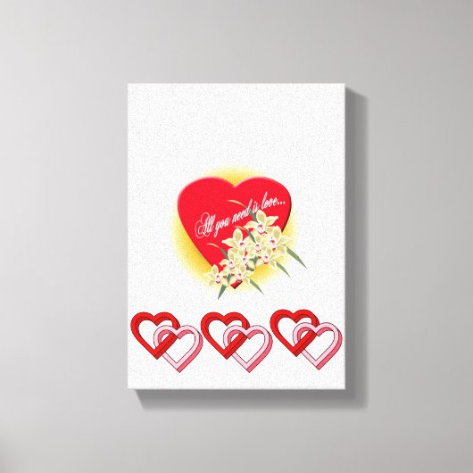 Vintage Valentijnsdag voor uitgebreide Canvas afdr (Voorkant)