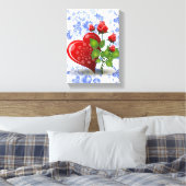 Vintage Valentijnsdag voor uitgebreide Canvas afdr (Insitu (Slaapkamer))