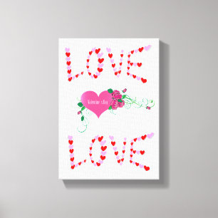 Vintage Valentijnsdag voor uitgebreide Canvas afdr