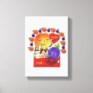 Vintage Valentijnsdag voor uitgebreide Canvas afdr