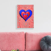 Vintage Valentijnsdag voor uitgebreide Canvas afdr (Insitu (Woonkamer))