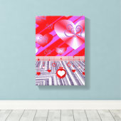 Vintage Valentijnsdag voor uitgebreide Canvas afdr (Insitu (Houten vloer))