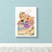 Vintage Valentijnsdag voor uitgebreide Canvas afdr (Insitu (Houten vloer))