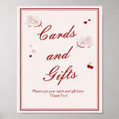  Vintage Valentine Bridal Shower Cards and Gifts Poster (Voorkant)