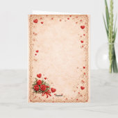 Vintage Valentine Card with Cupid Kaart (Achterkant)