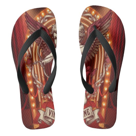 Vintage Valentine Day  Teenslippers (Voetbed)