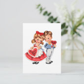 Vintage Valentine Kids Postcard Briefkaart (Staand voorkant)