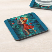 VINTAGE VALENTINE PASSIE BIER ONDERZETTER (Linkerzijde)