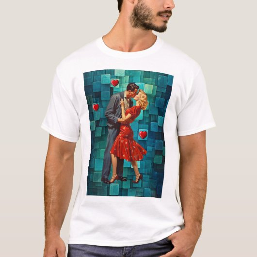 VINTAGE VALENTINE PASSIE T-SHIRT (Voorkant)