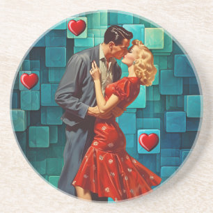 VINTAGE VALENTINE PASSIE ZANDSTEEN ONDERZETTER