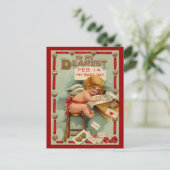 Vintage Valentine Postcard Feestdagenkaart (Staand voorkant)