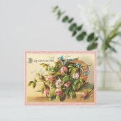 Vintage Valentine Postcard Feestdagenkaart (Staand voorkant)