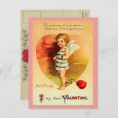 Vintage Valentine Postcard Feestdagenkaart (Voorkant / Achterkant)