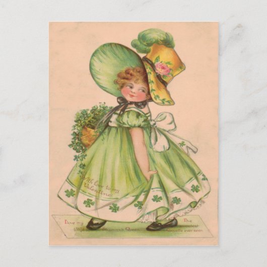 Vintage Valentine St Patrick's Day Card Feestdagenkaart (Voorkant)
