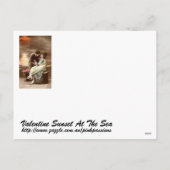 Vintage Valentine Sunset Feestdagenkaart (Achterkant)