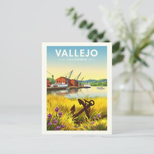 Vintage Vallejo California Briefkaart (Staand voorkant)