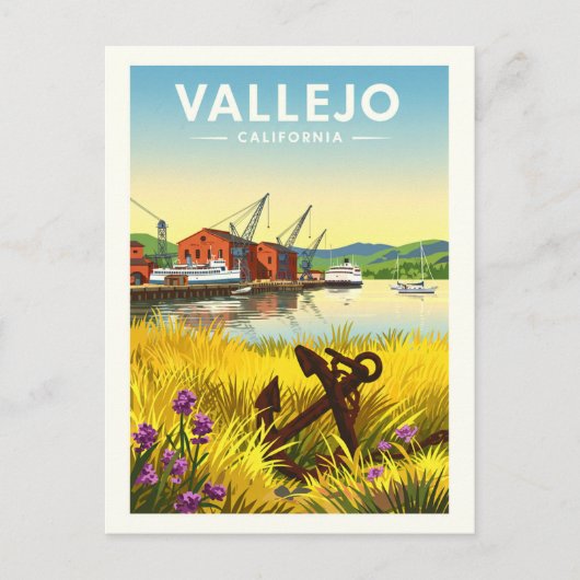 Vintage Vallejo California Briefkaart (Voorkant)