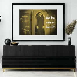 Vintage vampier horror Nosferatu mosterdgeel Poster