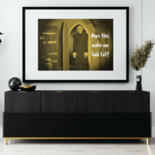 Vintage vampier horror Nosferatu mosterdgeel Poster