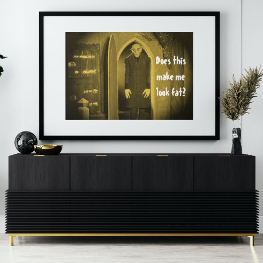 Vintage vampier horror Nosferatu mosterdgeel Poster