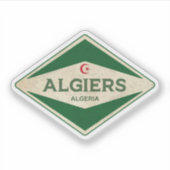 Vintage van Algerije in Algiers Sticker (Voorkant)