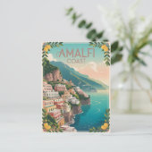 Vintage van Amalfi Briefkaart (Staand voorkant)