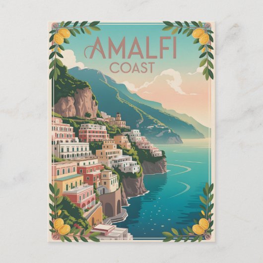 Vintage van Amalfi Briefkaart (Voorkant)
