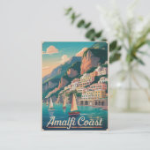 Vintage van Amalfi Briefkaart (Staand voorkant)