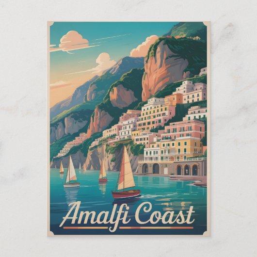 Vintage van Amalfi Briefkaart (Voorkant)