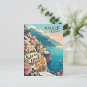 Vintage van Amalfi Briefkaart (Staand voorkant)