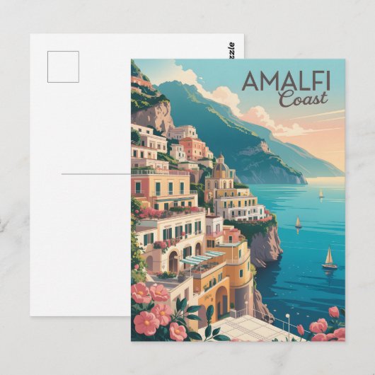 Vintage van Amalfi Briefkaart (Voorkant / Achterkant)