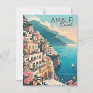 Vintage van Amalfi Briefkaart