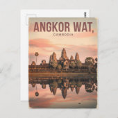 Vintage van Angkor Wat Briefkaart (Voorkant / Achterkant)