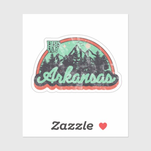 Vintage van Arkansas Sticker (Vel)