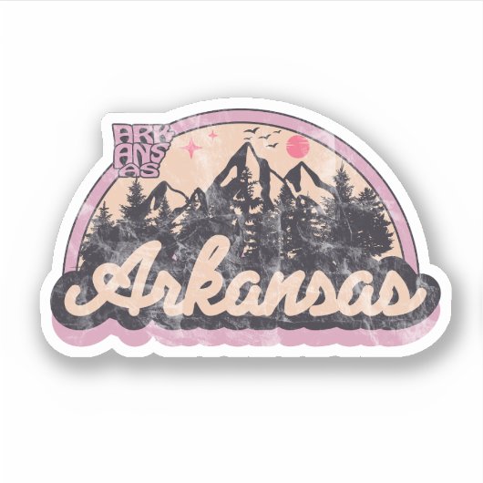 Vintage van Arkansas Sticker (Voorkant)