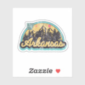 Vintage van Arkansas Sticker (Vel)