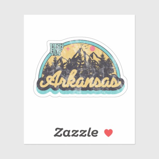 Vintage van Arkansas Sticker (Vel)