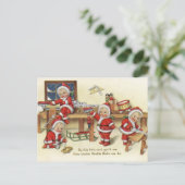 Vintage van Baby Santas Feestdagenkaart (Staand voorkant)