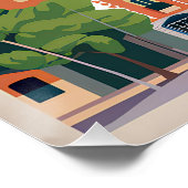 Vintage van Barcelona Spanje Perfect Poster (Hoek)