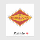 Vintage van Barcelona Spanje Sticker (Vel)