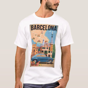 Vintage van Barcelona Spanje T-shirt