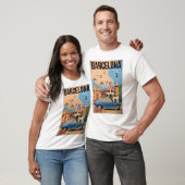 Vintage van Barcelona Spanje T-shirt (Unisex)