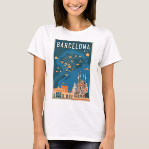 Vintage van Barcelona Spanje T-shirt