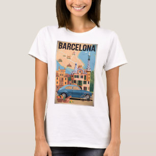 Vintage van Barcelona Spanje T-shirt